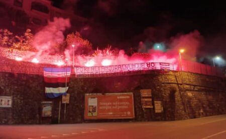 FOTO – Sampdoria, la festa degli 80 anni è già cominciata: gli auguri di Bogliasco Blucerchiata