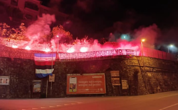FOTO – Sampdoria, la festa degli 80 anni è già cominciata: gli auguri di Bogliasco Blucerchiata