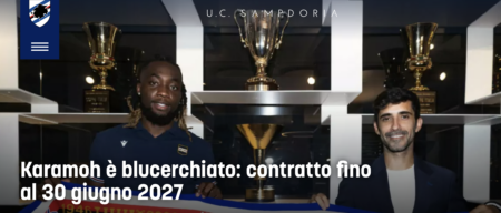 UFFICIALE – Calciomercato Sampdoria, Yann Karamoh è un giocatore di Corradi. I dettagli del contratto UFFICIALE Calciomercato Sampdoria Karamoh Corradi contratto